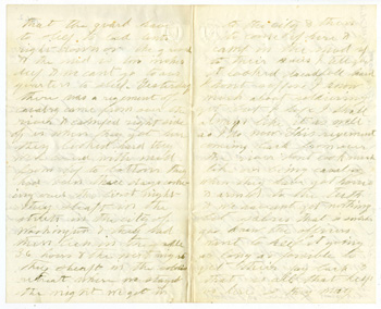 Will Fisher to his mother Camp Stoneman January 23, 1862