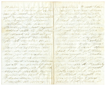Will Fisher to his mother Camp Stoneman January 23, 1862