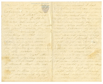 Will Fisher to his mother Camp Stoneman January 30, 1862