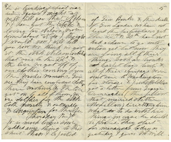 Will Fisher to his mother Camp Stoneman March 2, 1862