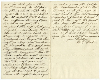 Will Fisher to his brother Camp Chase September 28, 1862