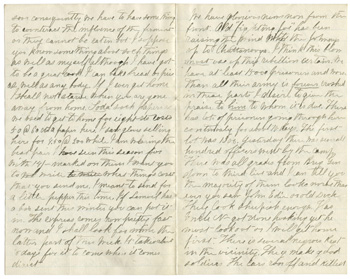 Will Fisher to his mother Camp of the 123rd NY Vols., at Bridgeport, Alabama December 2, 1863