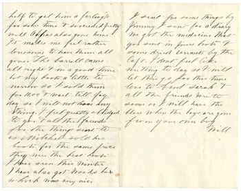Will Fisher to his mother Stafford C. H. February 13, 1863