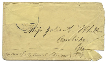 Will Fisher to his cousin Julia A. Whelden Stafford C. H., Virginia February 14, 1863