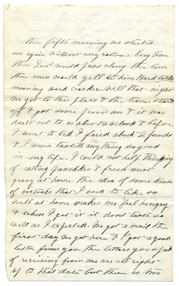 Will Fisher to his mother Stafford Court House, Virginia January 26, 1863