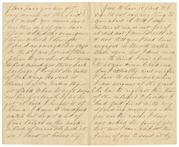 Will Fisher to his mother Stafford C. H. May 27, 1863