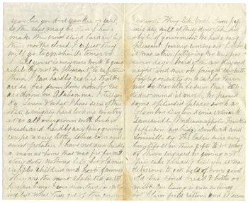 Will Fisher to his cousin Julia Whelden Bridgeport, Alabama November 6, 1863