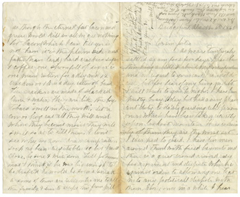 Will Fisher to his cousin Julia Whelden Bridgeport, Alabama November 6, 1863
