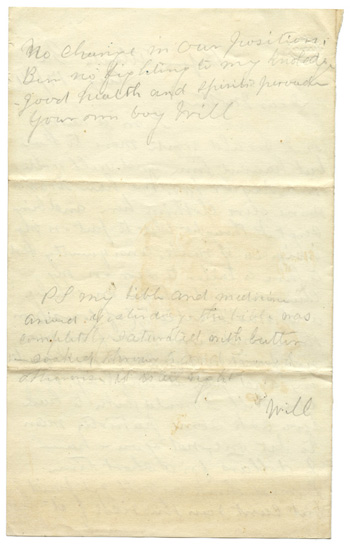 Will Fisher to his mother Before Atlanta, Georgia August 17, 1864