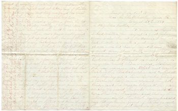 Will Fisher to his mother Camp of the 123rd NY Vols., near Chattahoochee River, Georgia August 29, 1864