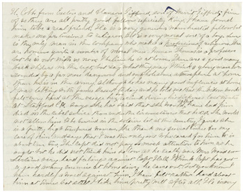 Will Fisher to his mother In camp at Elk River, Tennessee February 15, 1864