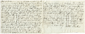 Will Fisher to his mother In the line of battle for the 25th day successively June 20, 1864