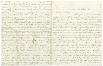 Will Fisher to his mother Atlanta, Georgia September 6, 1864